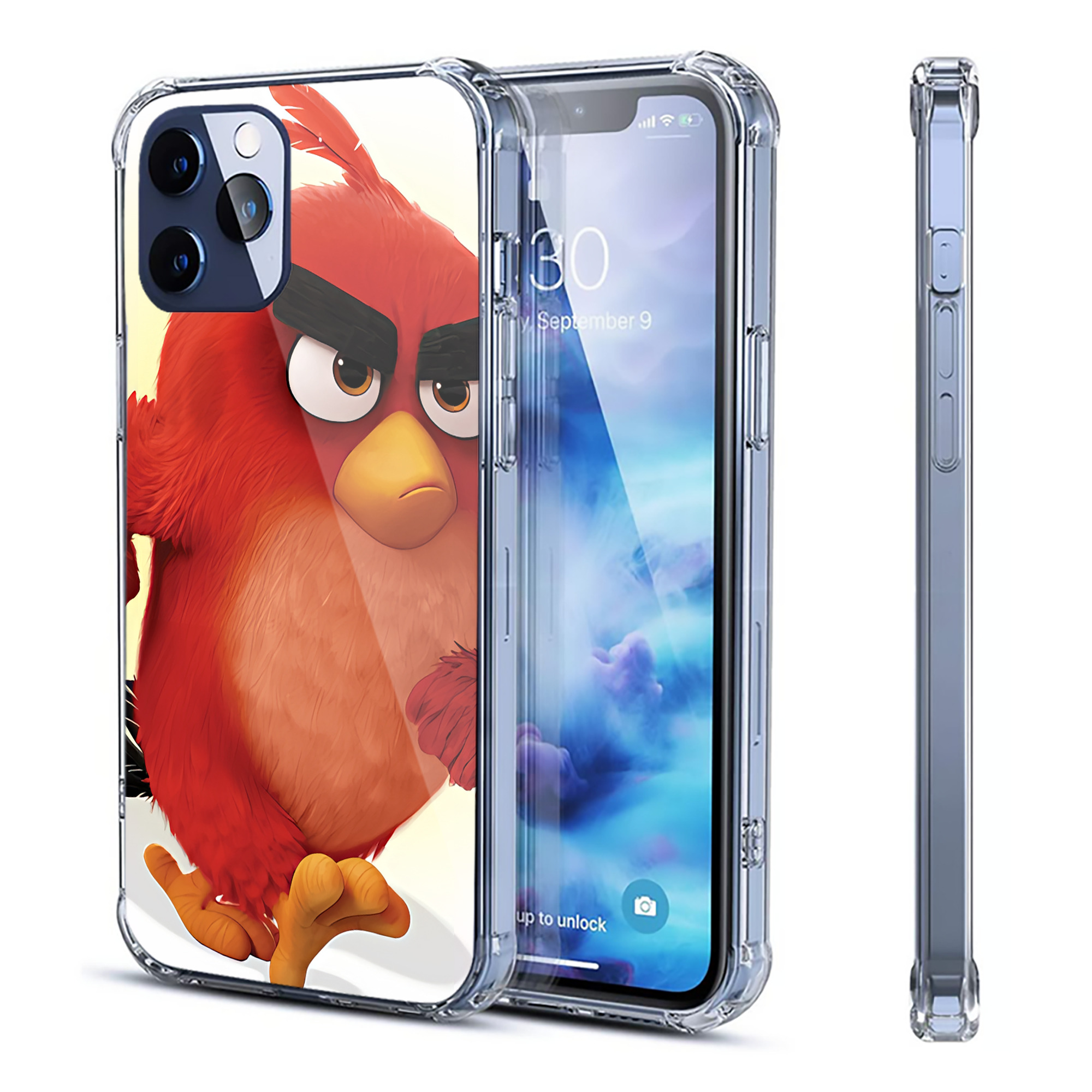 （画像用） Angry Birds アングリーバード 【iPhone 12シリーズ対応】透明スマホケース（クリアソフトケース）